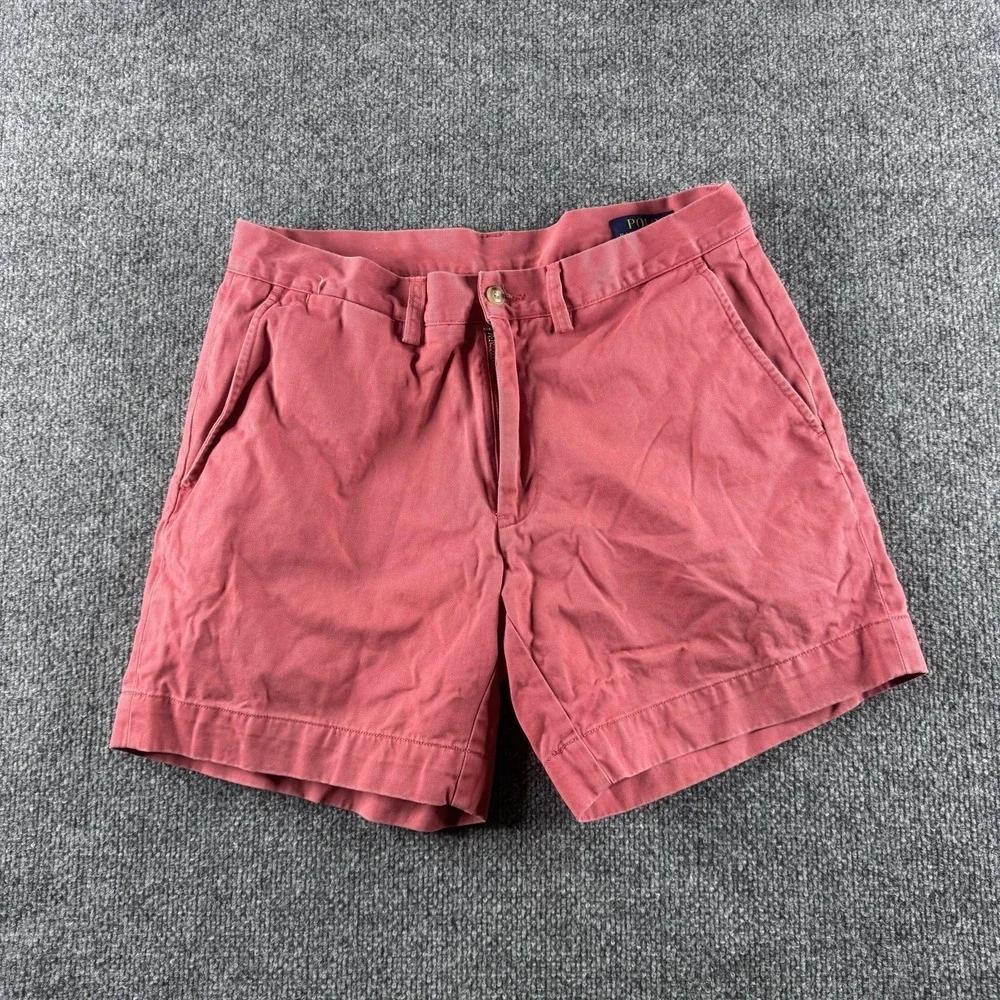 Polo Ralph Lauren Chino Shorts Mens 30 Red Classic Fit 6